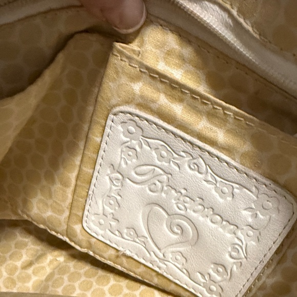 Brighton Colby Cream Leather and Tan Woven Shoulder/Saddle Bag - Picture 3 of 10